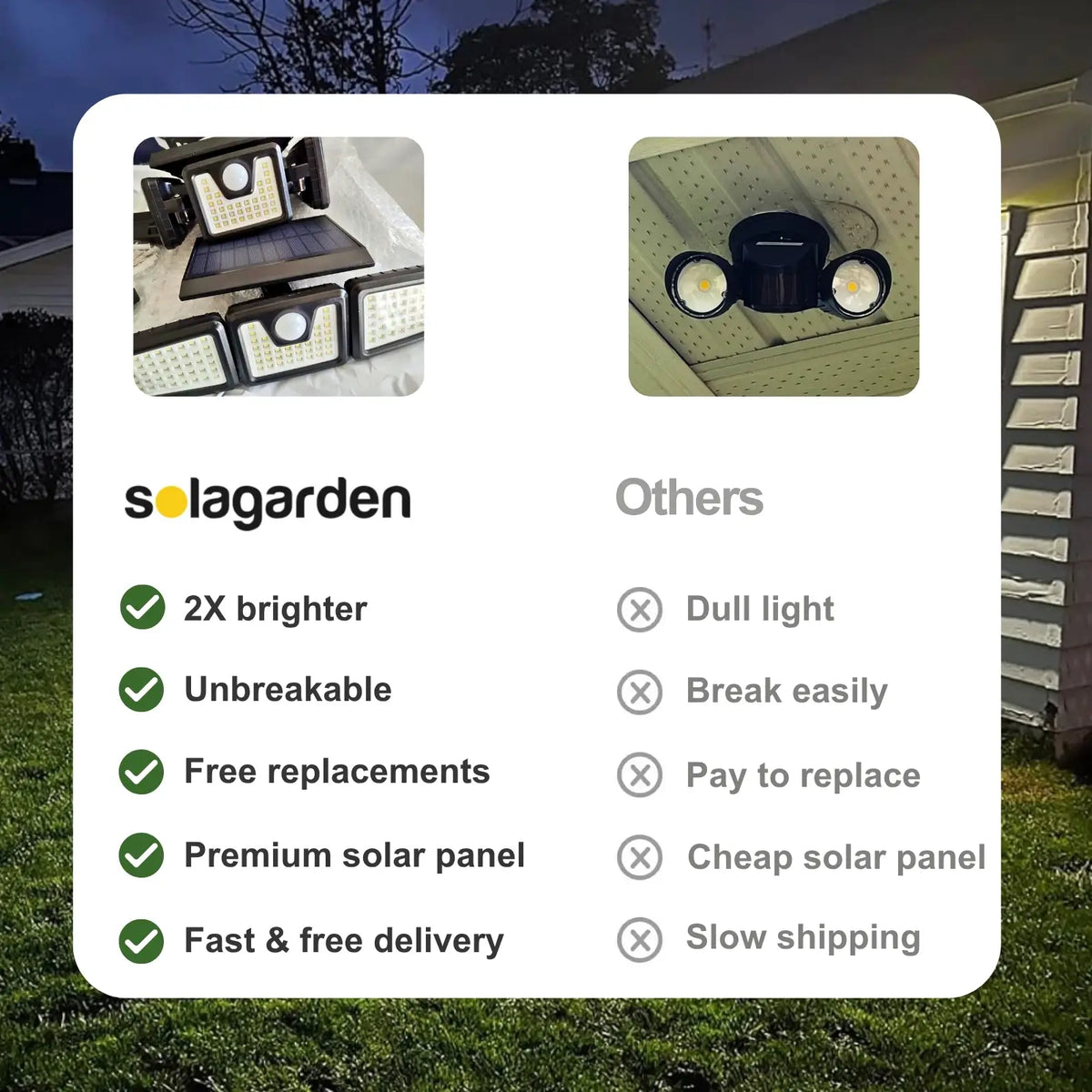 SolaGarden™ 3 Head Motion Light